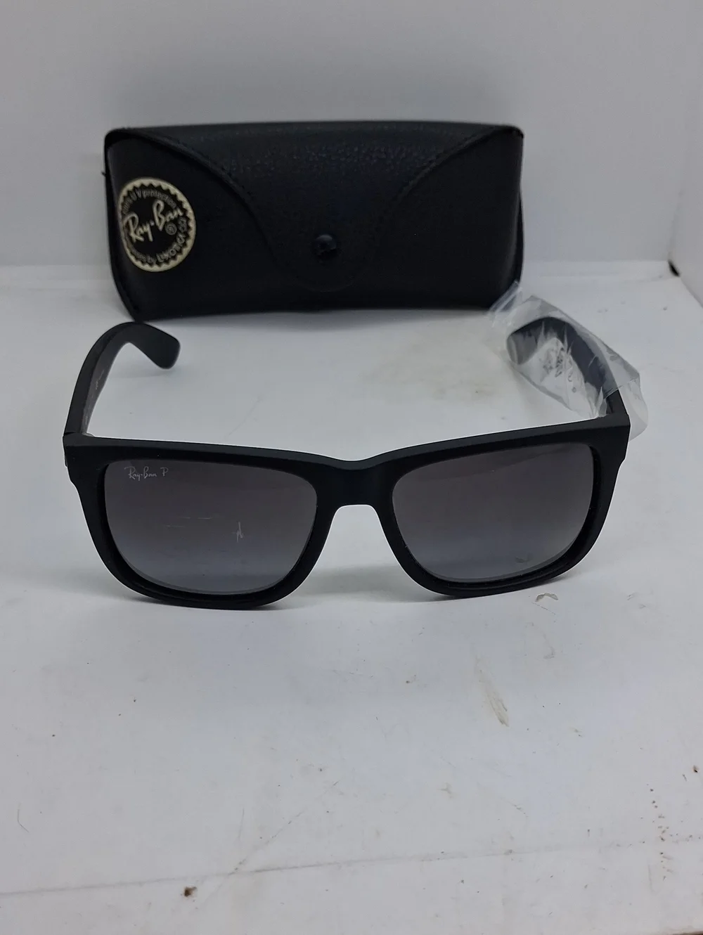 Ray-Ban RB4165 Justin Men’s Black Polarized Sunglasses - Classic Rectangle